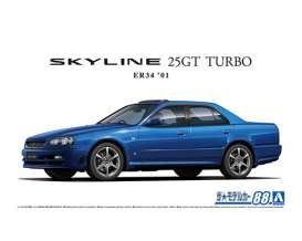 Nissan  - Skyline ER34 GT-X Turbo 1998  - 1:24 - Aoshima - 06172 - abk06172 | The Diecast Company