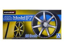 Wheels & tires  - chrome - 1:24 - Aoshima - 05516 - abk05516 | The Diecast Company