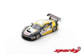 Porsche  - 911 GT3 2019 black/white/yellow - 1:64 - Spark - Y167 - spaY167 | The Diecast Company