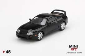 Toyota  - Supra black - 1:64 - Mini GT - mgt00045R - MGT00045rhd | The Diecast Company