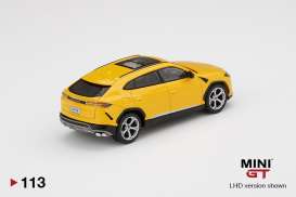 Lamborghini  - Urus 2019 yellow - 1:64 - Mini GT - 00113 - MGT00113rhd | The Diecast Company