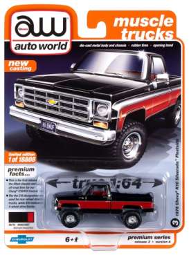 Chevrolet  - K10 1978 black/red - 1:64 - Auto World - SP044A - AWSP044A | The Diecast Company