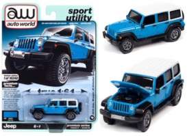 Jeep  - Wrangler 2018 blue - 1:64 - Auto World - SP054A - AWSP054A | The Diecast Company