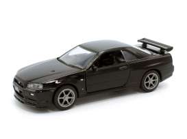 Nissan  - GTR R34 black - 1:36 - Tayumo - 36115210 - tay36115210 | The Diecast Company