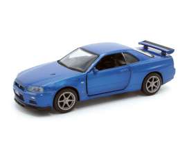 Nissan  - GTR R34 blue - 1:36 - Tayumo - 36115211 - tay36115211 | The Diecast Company