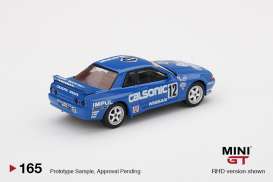 Nissan  - Skyline GT-R  R32 #12 1990 blue/white - 1:64 - Mini GT - 00165-R - MGT00165rhd | The Diecast Company