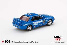 Nissan  - Skyline GT-R  R32 #12 1993 blue/white - 1:64 - Mini GT - 00104-R - MGT00104rhd | The Diecast Company