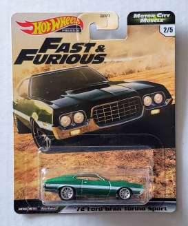 Ford  - Gran Torino Sport 1972 green - 1:64 - Hotwheels - GJR70 - hwmvGJR70 | The Diecast Company