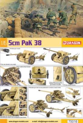 Military Vehicles  - 5cm PaK 38   - 1:6 - Dragon - 75016 - dra75016 | The Diecast Company