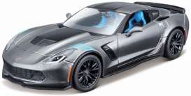 Chevrolet  - Corvette 2017 grey/blue - 1:24 - Maisto - 39527 - mai39527 | The Diecast Company