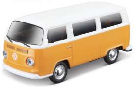 Volkswagen  - T2 Type 2 orange/white - 1:32 - Maisto - 21001-19110 - mai21001-19110 | The Diecast Company