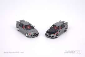 Mitsubishi  - Lancer Evo III GSR metallic grey/black - 1:64 - Inno Models - in64-EVO3-MG - in64EVO3mg | The Diecast Company