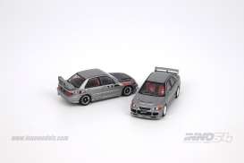 Mitsubishi  - Lancer Evo III GSR metallic grey/black - 1:64 - Inno Models - in64-EVO3-MG - in64EVO3mg | The Diecast Company