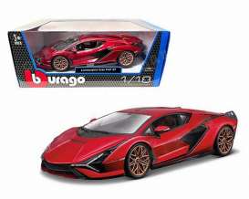 Lamborghini  - Sian 2019 red - 1:18 - Bburago - 11046 - bura11046r | The Diecast Company