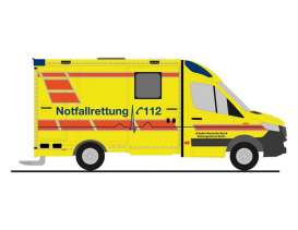 Mercedes Benz  - Sprinter yellow/red - 1:87 - Rietze - R76260 - RZ76260 | The Diecast Company