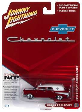 Chevrolet  - Ambulance 1957 red/white - 1:64 - Johnny Lightning - SP130 - JLSP130 | The Diecast Company