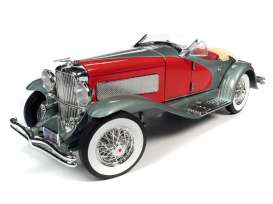 Duesenberg  - SSJ 1935 silver/red - 1:18 - Auto World - AW279 - AW279 | The Diecast Company