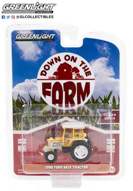 Tractor  - 1990 white/yellow - 1:64 - GreenLight - 48050E - gl48050E | The Diecast Company