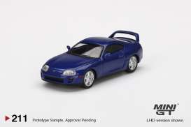 Toyota  - Supra blue pearl metallic - 1:64 - Mini GT - 00211-R - MGT00211rhd | The Diecast Company