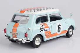Mini  - Cooper *Gulf Rally #6* light blue/orange - 1:18 - Motor Max - 79743 - mmax79743 | The Diecast Company