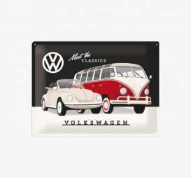 Tac Signs 3D  - Volkswagen black/white/red - Tac Signs - NA23255 - tac3D23255 | The Diecast Company