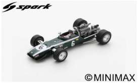 Cooper  - T86B 1968 black/white - 1:43 - Spark - s6980 - spas6980 | The Diecast Company