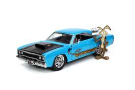 Plymouth  - Road Runner *Looney Tunes* 1970 blue/black - 1:24 - Jada Toys - 32038 - jada253255028 | The Diecast Company