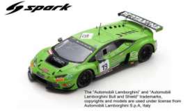 Lamborghini  - Huracan GT3 2016 green/black - 1:43 - Spark - sb286 - spasb286 | The Diecast Company