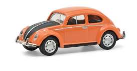 Volkswagen  - Beetle orange/black - 1:87 - Schuco - 26628 - schuco26628 | The Diecast Company