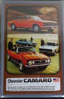 Tac Signs  - Chevrolet Camaro red/brown - Tac Signs - TACMk3D04 - TACMk3D04 | The Diecast Company