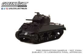 Sherman  - M4 Tank 1944 black - 1:64 - GreenLight - 28090A - gl28090A | The Diecast Company