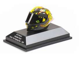 Helmet  - 2018 blue/yellow - 1:8 - Minichamps - 399180066 - mc399180066 | The Diecast Company