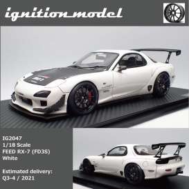 Mazda  - FEED RX-7 white/carbon - 1:18 - Ignition - IG2047 - IG2047 | The Diecast Company