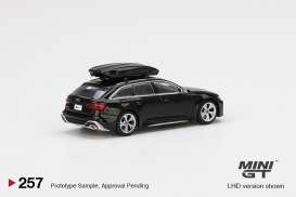 Audi  - RS6 Avant with top box 2020 black - 1:64 - Mini GT - 00257-L - MGT00257lhd | The Diecast Company