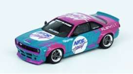 Nissan  - Silvia S14 blue/pink - 1:64 - Inno Models - in64-S14B-NFS - in64S14BNFS | The Diecast Company
