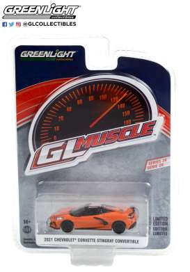 Chevrolet  - Corvette Stingray 2021 orange - 1:64 - GreenLight - 13310F - gl13310F | The Diecast Company