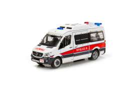 Mercedes Benz  - Sprinter facelift white/red/black - 1:64 - Tiny Toys - ATC64621 - tinyATC64621 | The Diecast Company