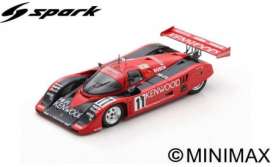 Porsche  - 962 CK 1991 red/black - 1:43 - Spark - S9885 - spaS9885 | The Diecast Company