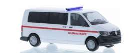 Volkswagen  - T6 white/red - 1:87 - Rietze - 53751 - RZ53751 | The Diecast Company