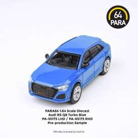 Audi  - RS Q8 2018 blue - 1:64 - Para64 - 65175 - pa65175R | The Diecast Company