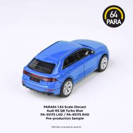Audi  - RS Q8 2018 blue - 1:64 - Para64 - 65175 - pa65175R | The Diecast Company