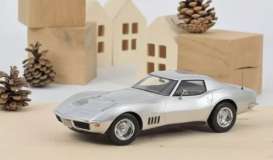 Chevrolet  - Corvette Coupe 1969 silver - 1:18 - Norev - 189032 - nor189032 | The Diecast Company