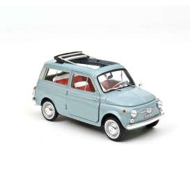 Fiat  - 500 Giardiniera 1964 cenere blue - 1:18 - Norev - 187726 - nor187726 | The Diecast Company