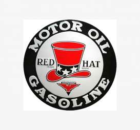 Tac-Signs Big Round  - Red Hat white/red/blue - Tac Signs - 24RD6 - tacB24RD6 | The Diecast Company