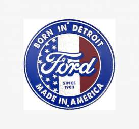 Tac-Signs Big Round  - Ford red/white/blue - Tac Signs - 24RD138 - tacB24RD138 | The Diecast Company