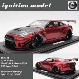 LB Works Nissan - GT-R R35 red - 1:18 - Ignition - IG2341 - IG2341 | The Diecast Company
