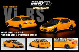 Honda  - Civic Ferio Vi-RS *JDM* 1995 orange - 1:64 - Inno Models - in64-EKS-ORG - in64EKSorg | The Diecast Company