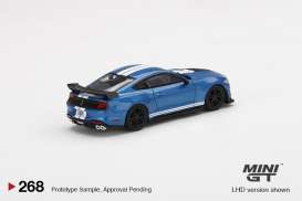 Ford  - Shelby GT500 2020 blue/white - 1:64 - Mini GT - 00268-L - MGT00268lhd | The Diecast Company