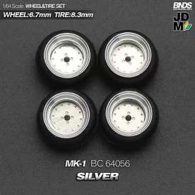 Wheels & tires Rims & tires - 2021 silver/chrome - 1:64 - Mot Hobby - BC64056 - MotBC64056 | The Diecast Company