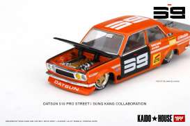 Datsun  - 510 Pro Street Kaido House orange/black - 1:64 - Mini GT - KHMG004 - MGTKHMG004 | The Diecast Company